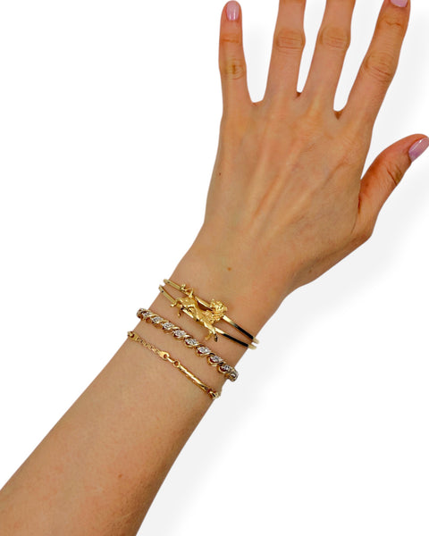 10k Gold Diamond Bracelet (7.25")