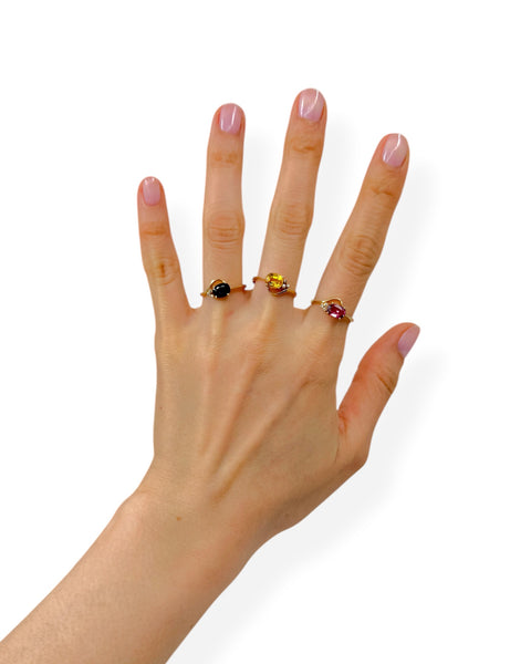 14k Gold Sapphire and Diamond Rings (6.25, 6.5)