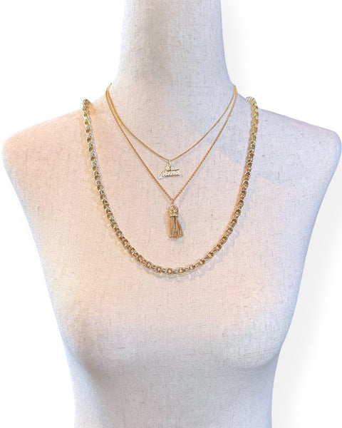 14k Gold Tassel Charm