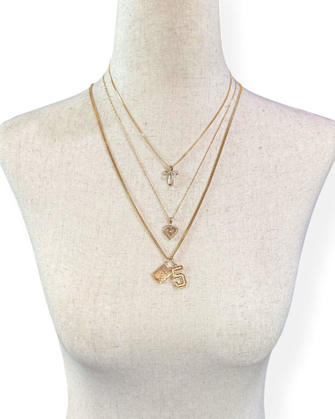 14k Gold Dangling Heart Charm