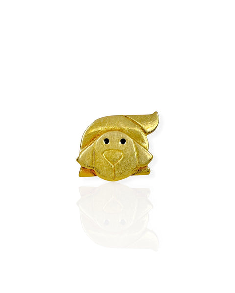 18k Gold Dog Pin