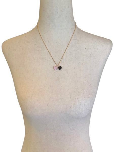 14k Gold Gemstone Heart Charm