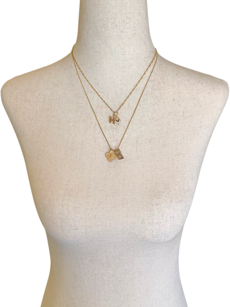 18k Gold Diamond and Enamel Charm