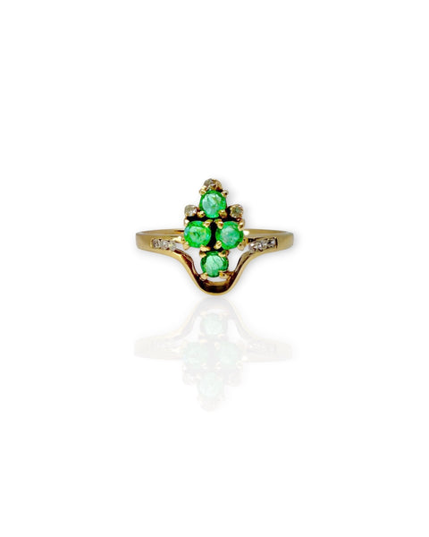 14k Gold Emerald & Diamond Ring (6)