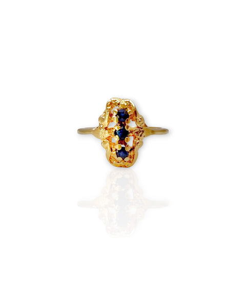 14k Gold Triple Stone Ring (3.75)