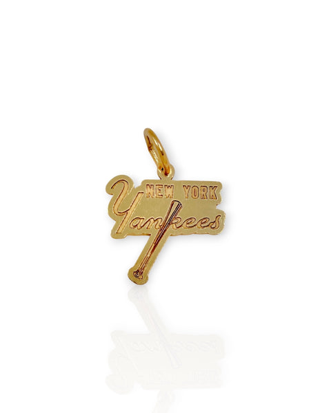 14k Gold New York Yankees Charm