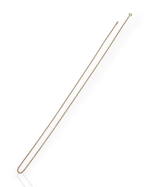 N757 14k Gold Curb Chain Necklace (24