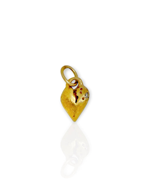 14k Gold Tiny Heart Charm