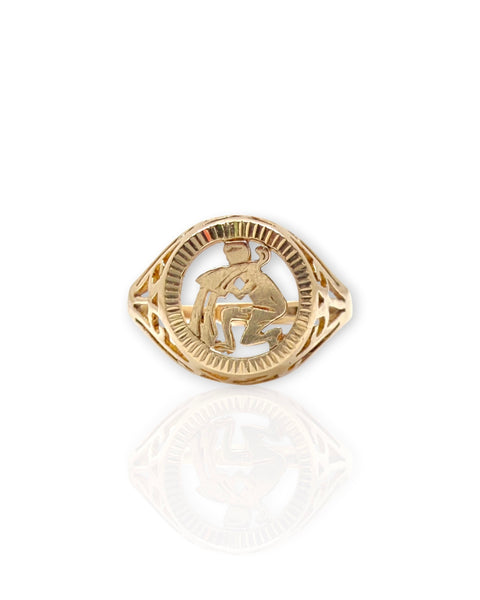 10k Gold Aquarius Ring (7.25 – 9.75)
