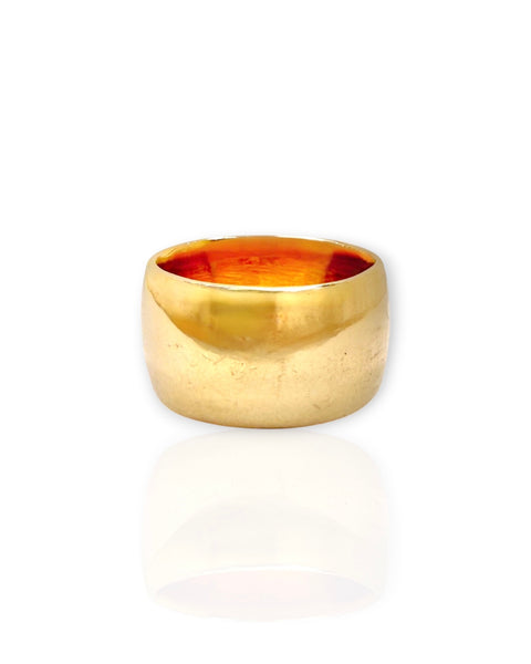 14k Gold Plain Ring (6.25) wide