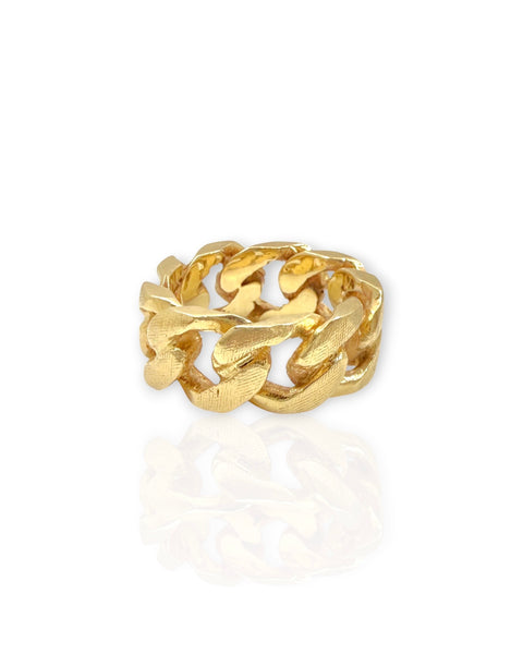 14k Gold Heavy Curb Chain Ring (5)