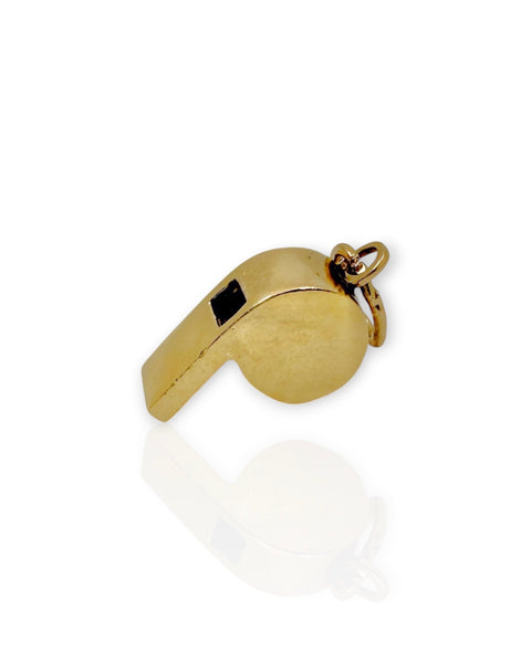 14k Gold Whistle Charm L
