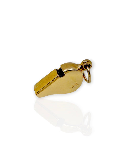 14k Gold Whistle Charm S