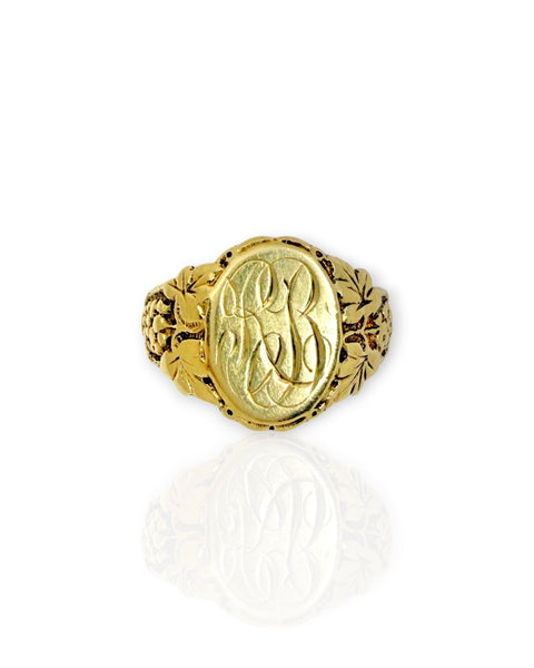 14k Gold RB Signet Ring (6.25)