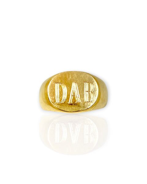 14k Gold DAB Signet Ring (3.75)