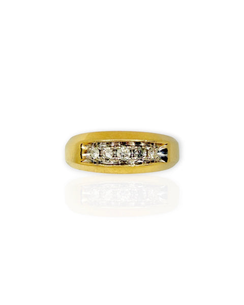 14k Gold Diamond Channel Set Ring