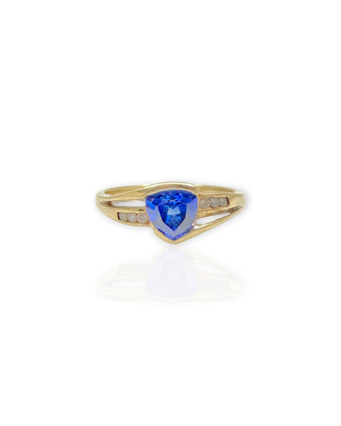 14k Gold Sapphire Ring (6.5)