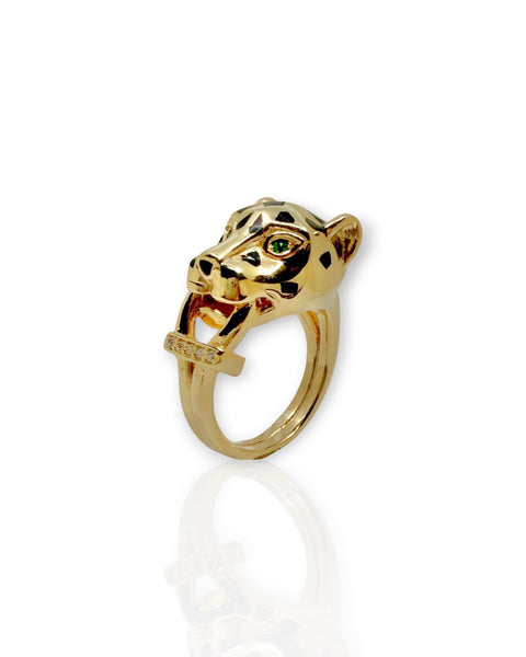 14k Gold Leopard Ring (6.75)