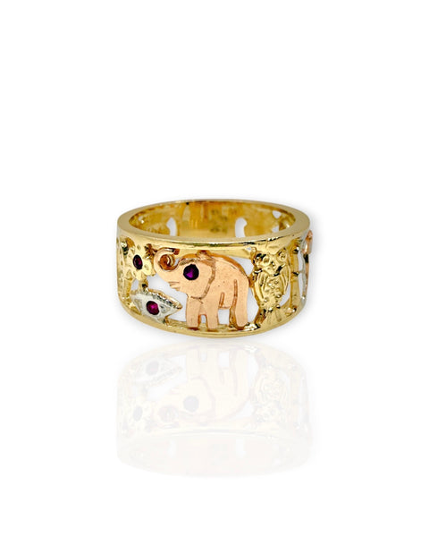 14k Gold Lucky Symbols Ring (7)