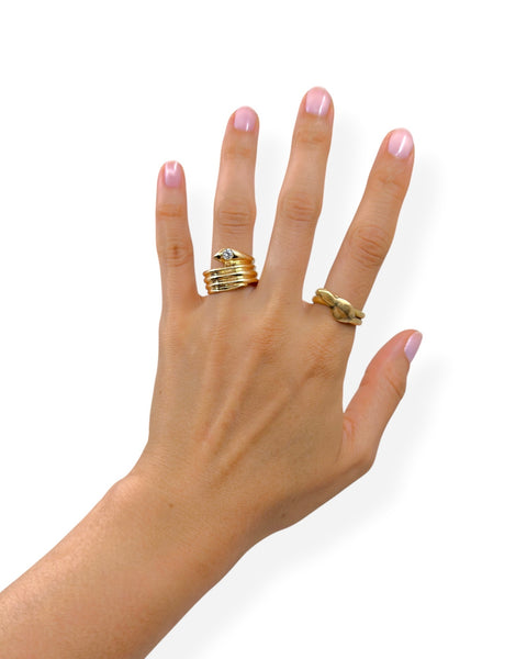 18k Gold Cobra Ring (7.5)