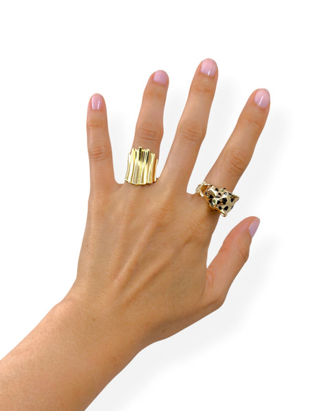 14k Gold Leopard Ring (6.75)