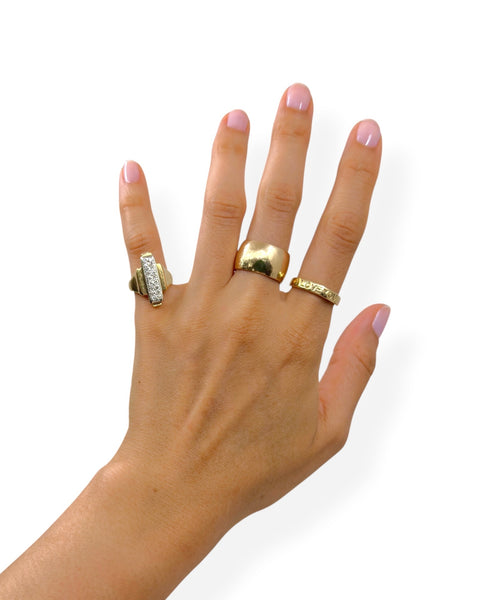 14k Gold Plain Ring (6.25) wide