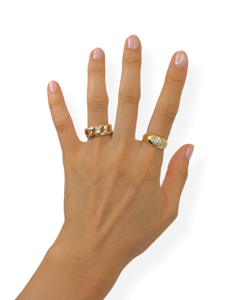 18k Gold Diamond Dome Ring (7)