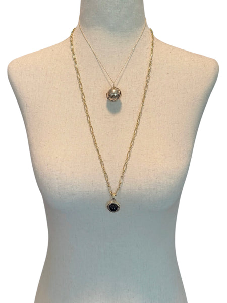 14k Gold Orb Locket Charm