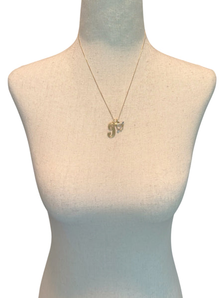14k Gold Letter T Charm