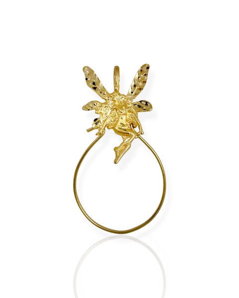 14k Gold Fairy Charm Holder