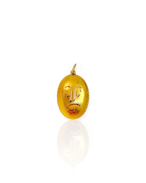 14k Gold Letter E Charm