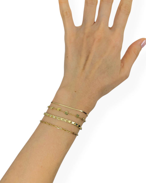 18k Gold Biker Chain Bracelet (7")