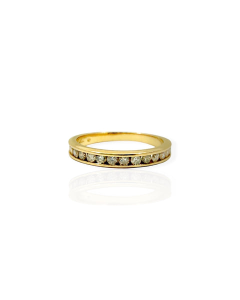 14k Gold Channel Set Diamond Ring (6.75/7)
