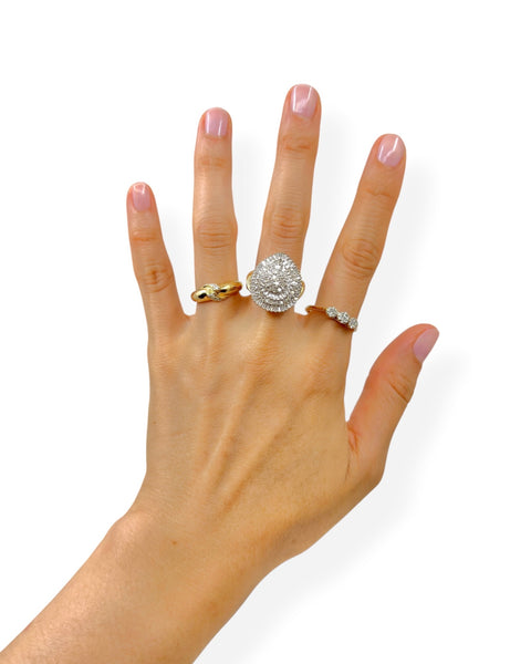 14k Gold Diamond Split Stripe Dome Ring (6)
