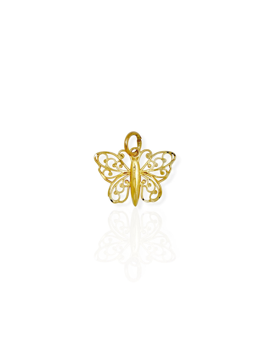 14k Gold Butterfly Charm