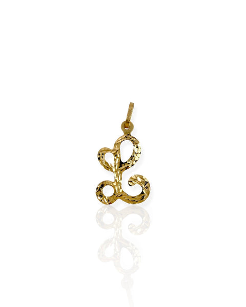 14k Gold Letter L Charm