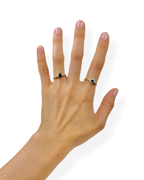 14k Gold Sapphire Clover Ring (7)