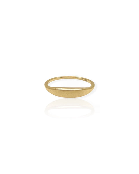 14k Gold Mejuri Thin Signet Ring (5.75)