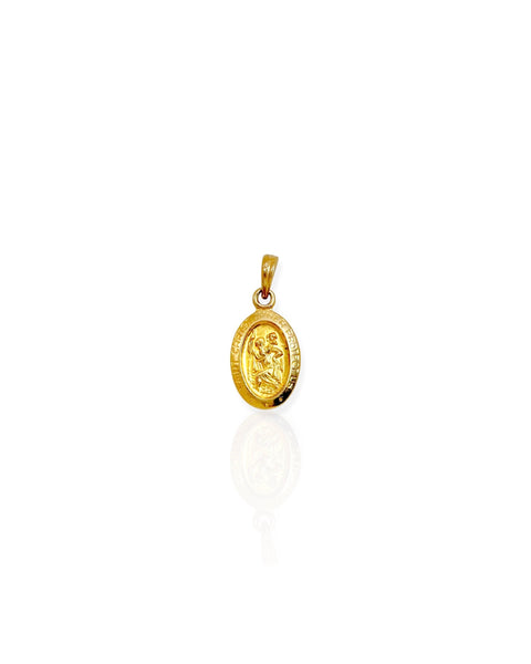 14k Gold Saint Christopher Charm
