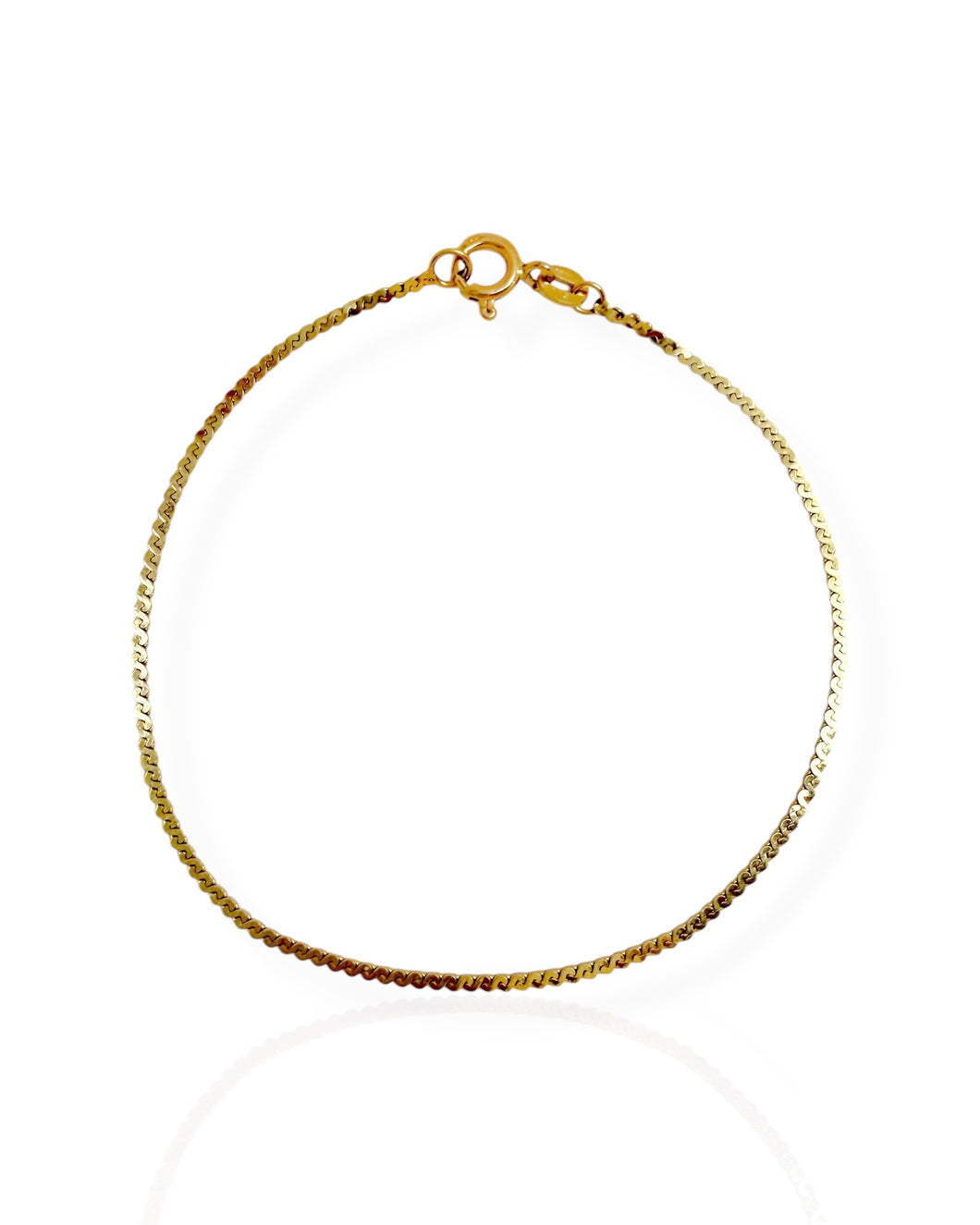 14k Gold Serpentine Chain Bracelet (7.1875)