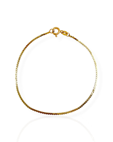 14k Gold Serpentine Chain Bracelet (7.1875)