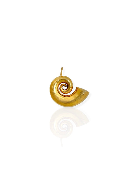 14k Gold Nautilus Shell Charm