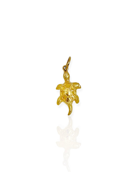 14k Gold Turtle Charm