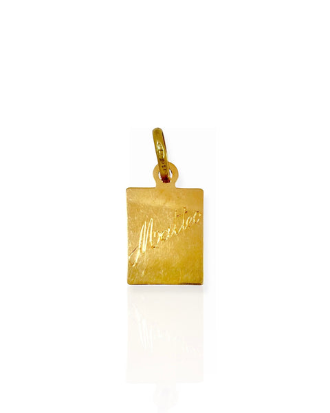 18k Gold Matteo Tag Charm