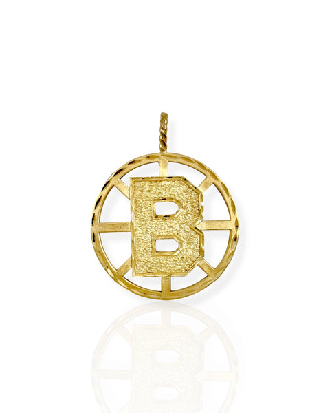 14k Gold Letter B Charm