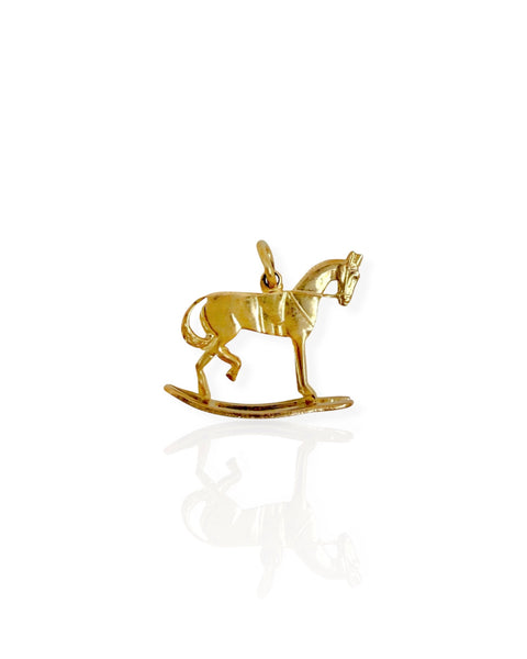 14k Gold Rocking Horse Charm