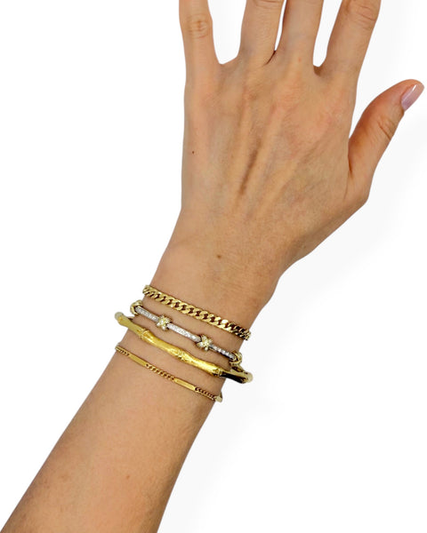 18k Gold Curb Chain Bracelet (7.5")