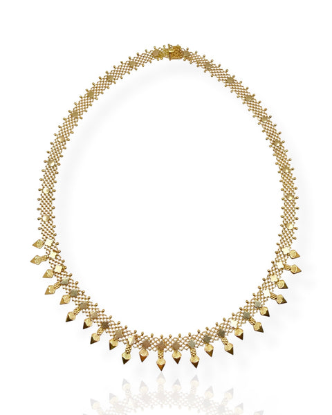 18k Gold Mesh Cleopatra Necklace (19.25