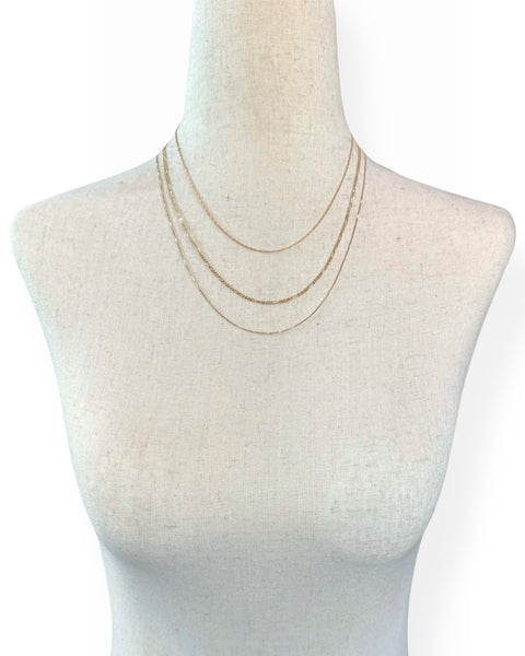 14k Gold Singapore Chain Necklace (16.25")
