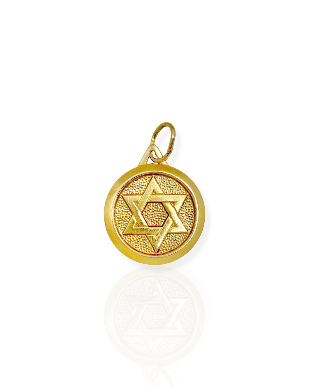 14k Gold Star of David Charm